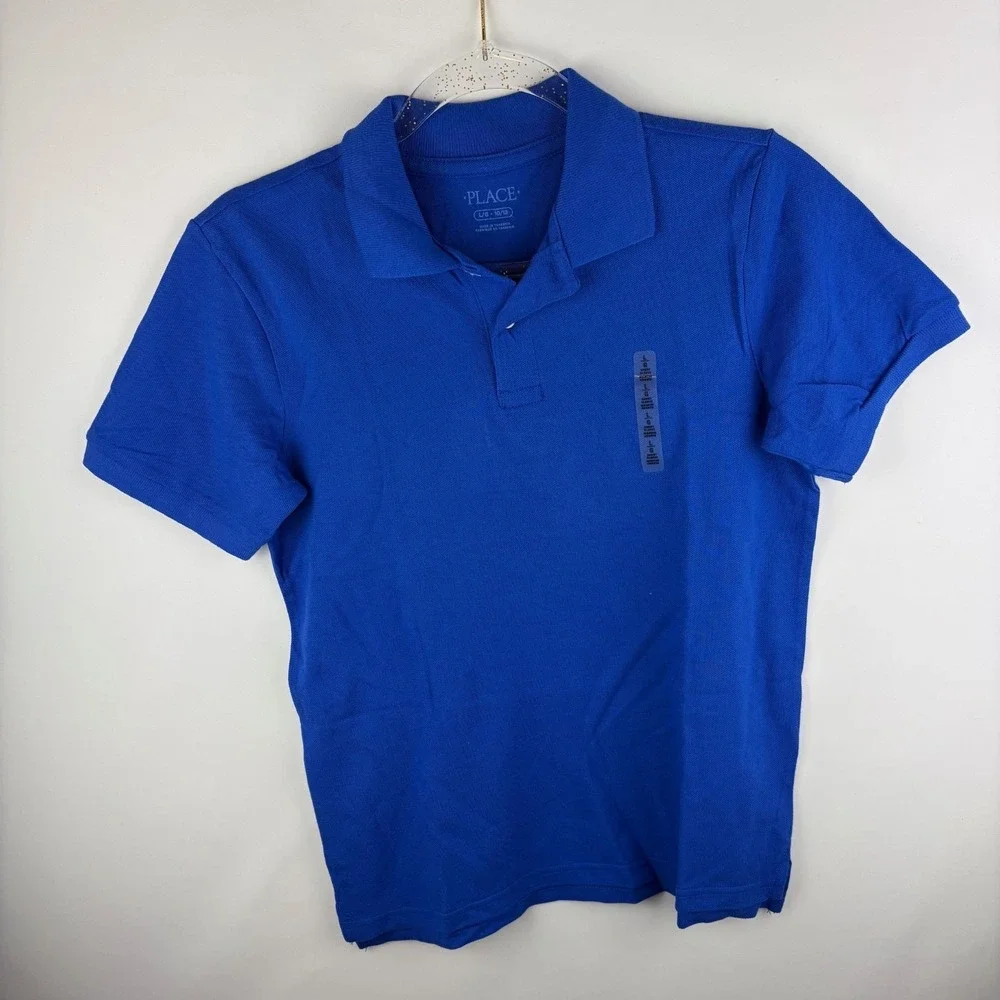 The Children's Place‎ Polo Shirt Royal Blue Short Sleeve Boys Large 10/12 Preppy